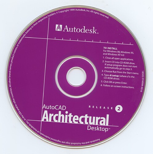 Autodesk AutoCAD Architectural Desktop (Release 2)(Autodesk)(1999)(18502-016008-0010)