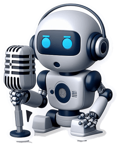 un robot intelligent qui parle dans un micro