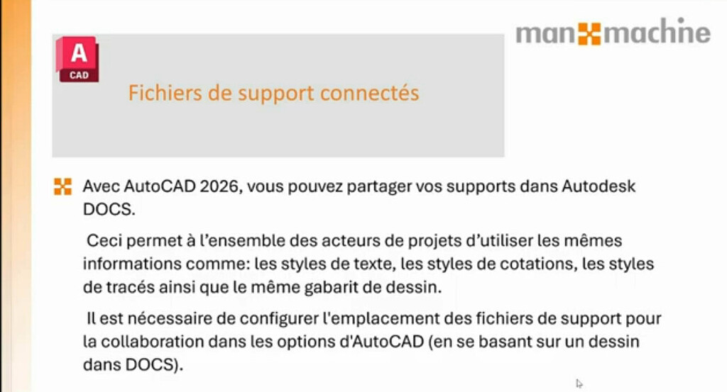 AutoCAD 2026 : Fichiers de support connectés - AutoCAD - Dessein-Tech