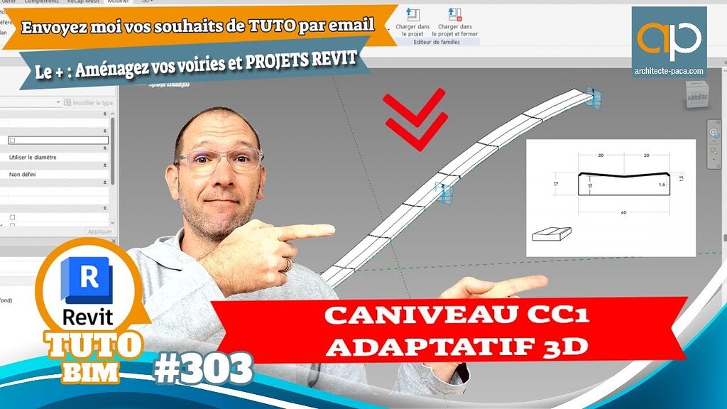 Cc1 Infastructure Création d’un caniveau CC1 adaptatif et paramétrique - Tutoriels Forma ...