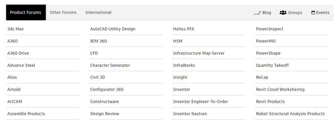 tous-les-forums-autodesk-liste-alphabetique