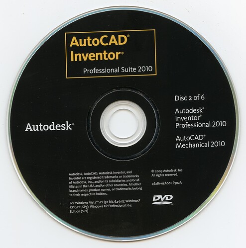 AutoCAD Inventor Professional Suite 2010 (Disc 2)(Autodesk)(462B1-05A001-P302A)(2009)